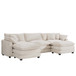Modern Oversized Modular Cushion Sofa With Ottoman, Low Back, Deep Seating Sofa Set