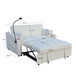 Modern Velvet Loveseat Futon Sofa With Pullout Bed, Adjustable Reclining Backrest, Toss Pillows