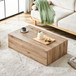 Modern Coffee Table With Light Wood Texture Pattern