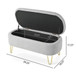 Upholstered Oval Storage Bench For Living Room
