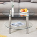 Contemporary Minimalist Double Layer Tempered Glass Coffee Table