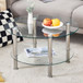 Contemporary Minimalist Double Layer Tempered Glass Coffee Table