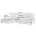 Modular L Shaped Corduroy Sectional Sofa With Removable Ottoman, Upholstered Sofa With Supportive Foam For Living Room - Beige