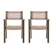 Outdoor Dining Chair (Set of 2), Patio Chairs - Gray / Light Brown