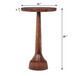 Modern Mango Wood Round End Table With Pedestal Base - Honey