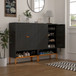 Gjg Hua - Shoe Cabinet With Ergonomic Steel Handle And Breathable Butterfly Door - Black