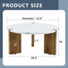 Minimalist Circular Coffee Table With Embedded Leg Design - White / Wood