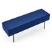 Contemporary Style Bedroom Velvet Upholstered Bench Velvet And Wood - Dark Blue