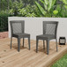 Farley - Stacking Sidechair (Set of 2) With Open Backrests - Gray
