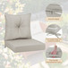 Outdoor Deep Seat Cushions For Patio Furniture Waterproof Set - Beige