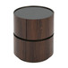 Elegant Italian High Grade Double Layer Storage Round Side Table - Brown / Black