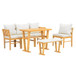 Farmhouse Solid Wood Dining Nook Set For 6, Space Saving High Top Corner Table With Bench & Chairs - Natural / White