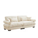 Modern Velvet Sofa With Bolstered Armrests And Pillows