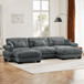 Super Comfort Oversized Modular Sectional Sofa With Movable Ottoman