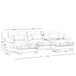 Super Comfort Oversized Modular Sectional Sofa With Movable Ottoman
