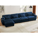 Super Comfort Oversized Modular Sectional Sofa With Movable Ottoman