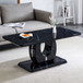 Modern Minimalist Pattern Sticker Rectangular Coffee Table With Elegant Design And Moderate Size