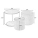Multi Functional Ottoman And Table Set With Drum Stool