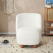 Modern Low Back Accent Upholstered Armless Living Room Chairs, Round Feet