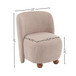 Modern Low Back Accent Upholstered Armless Living Room Chairs, Round Feet