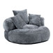 Lazy Sofa High Back Bean Bag Chair Couch With 3 Pillows