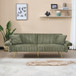 Luxury Corduroy Foldable Double Sofa Bed With Folding Armrests