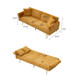 Luxury Corduroy Foldable Double Sofa Bed With Folding Armrests