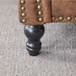 Rolled Arm Sofa With Nailhead Trim With Wooden Legs
