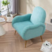 Modern Accent Chair With Metal Legs, Snowflake Fabric Armchair