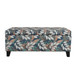 Charming Floral Storage Ottoman With Upholstered Fabric