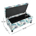 Charming Floral Storage Ottoman With Upholstered Fabric