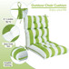 2 Piece High Back Patio Chair Cushion Set, Tufted Adirondack And Rocking Chair Cushions