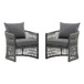 Modern Curved Aluminum Lounge Chair With Stylish Rope Weave Design And Cushioned Comfort For Outdoor