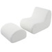 Curved Lounge Chair With Ottoman And High Resilience Foam