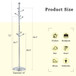 Modern Stainless Steel Spray Painted Hanger With Solid Wood Reinforcement