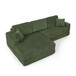 Modern Minimalist L Shape Modular Sectional Sofa, Corduroy Couch