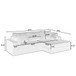 Modern Minimalist L Shape Modular Sectional Sofa, Corduroy Couch