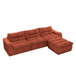 Modern L Shaped Modular Beanbag Sofa, Comfortable Lazy Style, Compression Sponge And Cloth