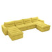 Modern L Shaped Modular Beanbag Sofa, Comfortable Lazy Style, Compression Sponge And Cloth