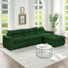 Modern L Shaped Modular Beanbag Sofa, Comfortable Lazy Style, Compression Sponge And Cloth