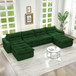 Modern L Shaped Modular Beanbag Sofa, Comfortable Lazy Style, Compression Sponge And Cloth