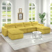 Modern L Shaped Modular Beanbag Sofa, Comfortable Lazy Style, Compression Sponge And Cloth