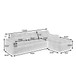 Modern L Shaped Modular Beanbag Sofa, Comfortable Lazy Style, Compression Sponge And Cloth