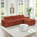 Modern L Shaped Modular Beanbag Sofa, Comfortable Lazy Style, Compression Sponge And Cloth