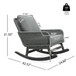 Contemporary Minimalist Wicker Rocking Chair With Soft Polyester Cushions