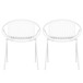 Stackable Outdoor Chairs With Breathable Plastic Backrest (Set of 2)