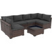 14 Pack Cushion Covers For 7 Piece Wicker Rattan Sectional Sofa