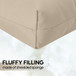 2 Piece High Back Patio Chair Cushion Set