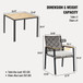 5 Piece Patio Dining Table Set, Acacia Wood Table Top With Umbrella Hole