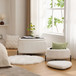 Upholstered Storage Ottoman Set With Reversible Lid